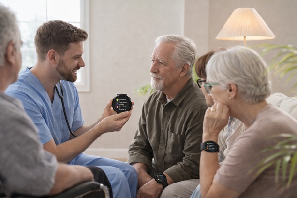 Close-up of the WellBand watch